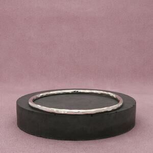 sterling silver 3mm hammered stack bracelet size 8.5in